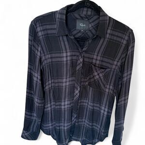 Rails black and charcoal plaid button-up shirt Size XS